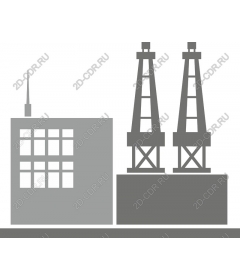 Промышленные предприятия и нефтяные вышки