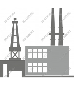 Промышленная нефтяная платформа и завод