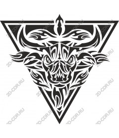 Head of a breeding bull