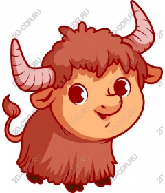  Cute cartoon yak