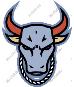 Logo with the image of a ferocious bull's head