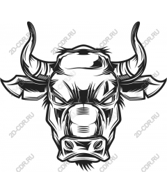  Голова свирепого быка
