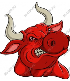  Fierce Red Bull Head