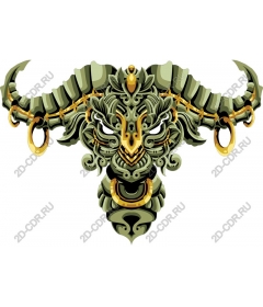  Exquisite bull skull