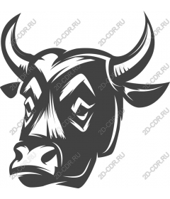  Bold cow head