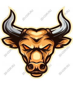 Head of a ferocious bull
