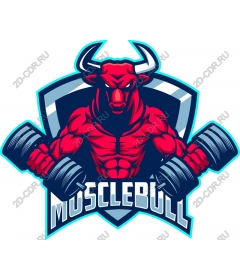 Logo fitness club Muscle Bull