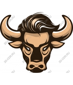 Stylized logo of a bull