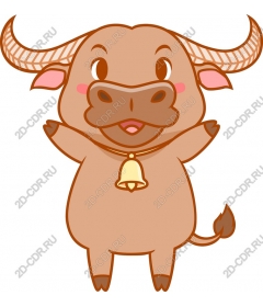  Cute cartoon Buffalo