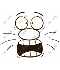  Cartoon expression of fear