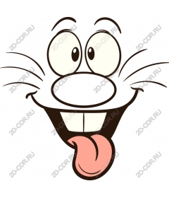 Funny cartoon smiley face