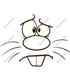 Surprised cartoon character