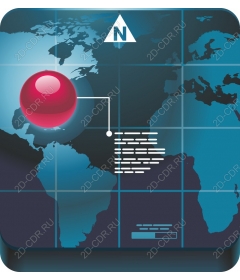  Bright red location marker on the world map
