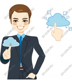 Businessman in the field of cloud computing