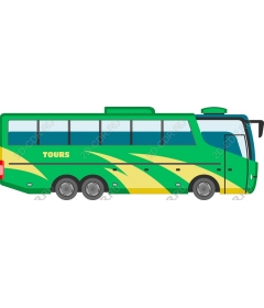  Bright tourist bus