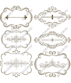 Set of vintage ornamental frames
