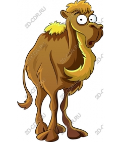 Playful cartoon camel