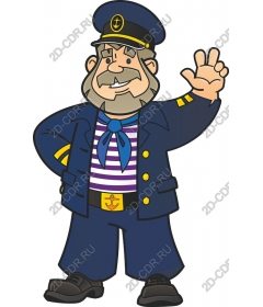  Cartoon sailor captain