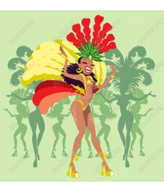 The joy of the carnival: colorful dancer