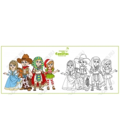  A set of characters for carnival