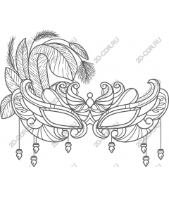 Mask "Elegant leaves"