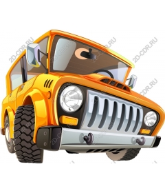  Bright orange SUV
