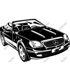 Черный Mercedes-Benz Кабриолет