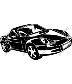 Элегантный черный спортивный автомобиль