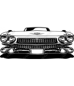 Классический автомобиль 1950-х годов спереди