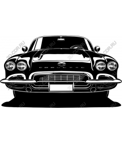  Classic Corvette, black and white