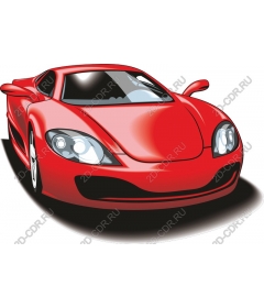  An elegant red sports car