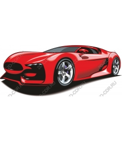  An elegant red sports car