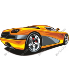 Яркий оранжевый спортивный автомобиль