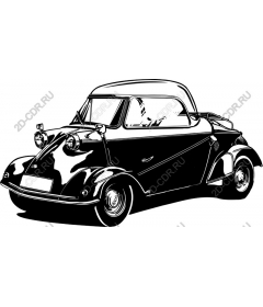  Винтажный классический автомобиль - черный и белый
