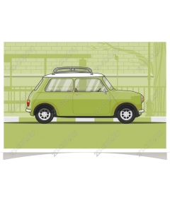 Vintage green car
