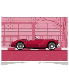 Vintage red convertible