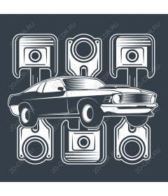  Classic car piston engine
