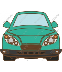 Стильный бирюзовый автомобиль