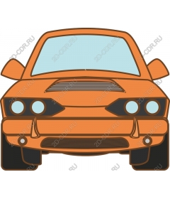  Оранжевый спортивный автомобиль