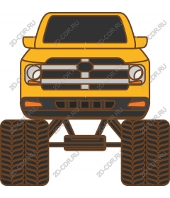Yellow monster truck
