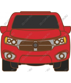  Bright red SUV