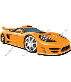  Bright orange sports car