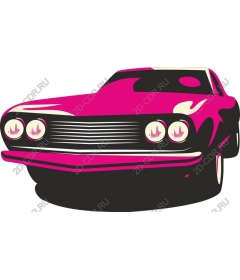  Bright retro classic car