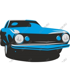 Классический синий винтажный автомобиль