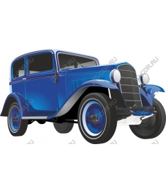 Vintage blue car