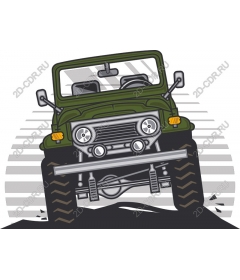 Vintage classic off-road jeep