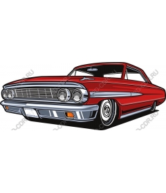  Classic red muscle car