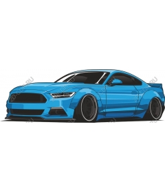 Элегантный синий спортивный автомобиль