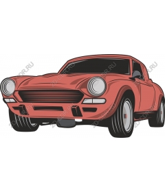 Red retro convertible