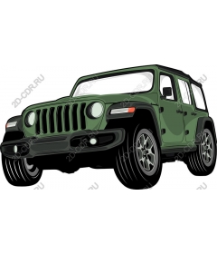  Зеленый Jeep Wrangler